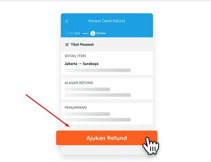 Cara Refund Tiket Garuda di Traveloka Langkah 7